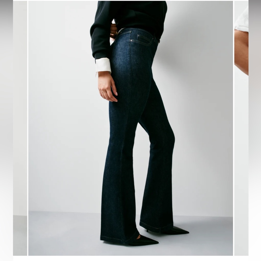SPANX Blue Flare Wide Leg Jeans Versatile Style